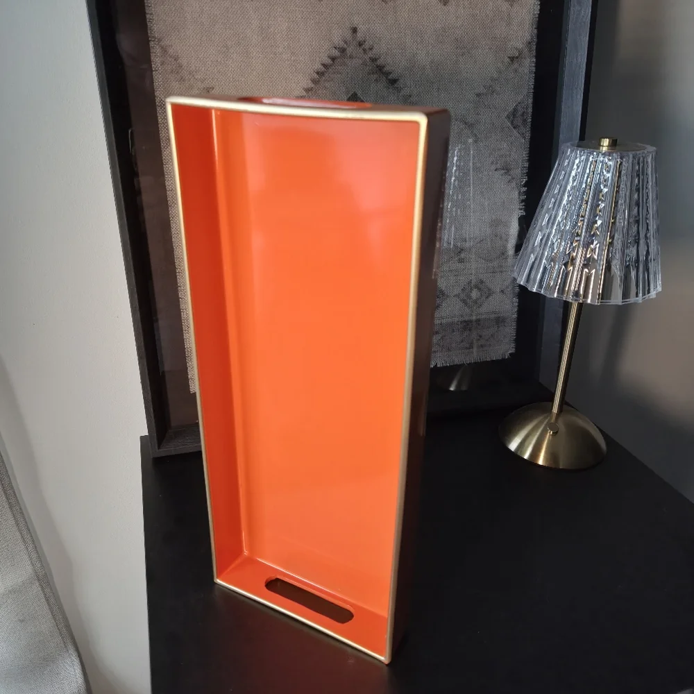 Orange Decorative Vanity Tray for Home Decor